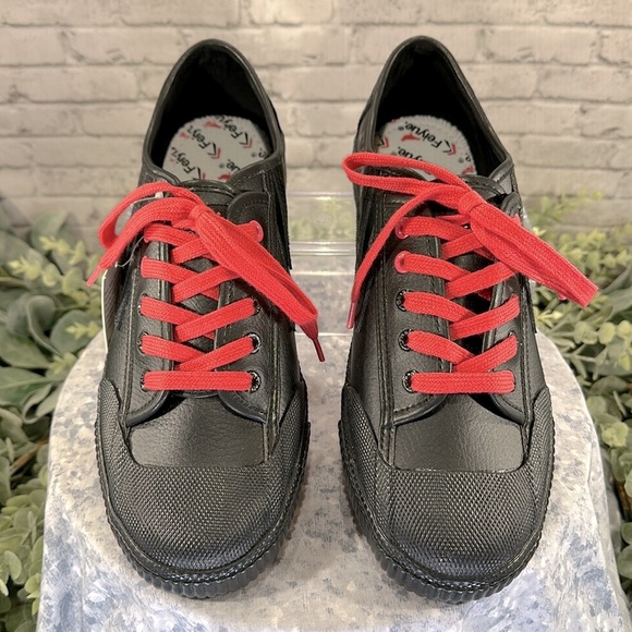 FEIYUE X STAPLE 1920 Black Leather Low Full Color Pigeon Sneakers Men’s 10🖤NWT - Picture 3 of 12